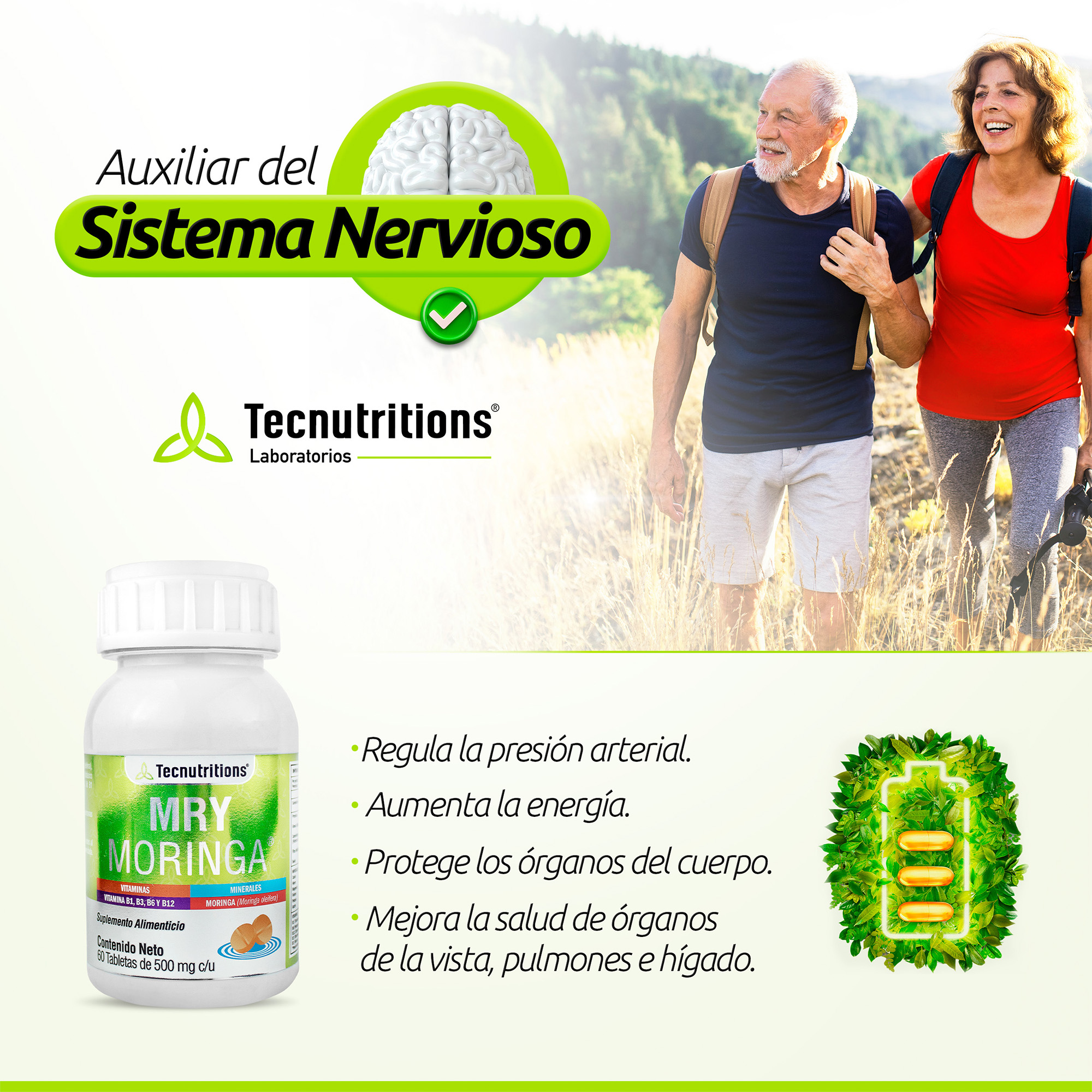 Suplemento Mry Moringa Con Inositol Tecnutritions® Protege Órganos
