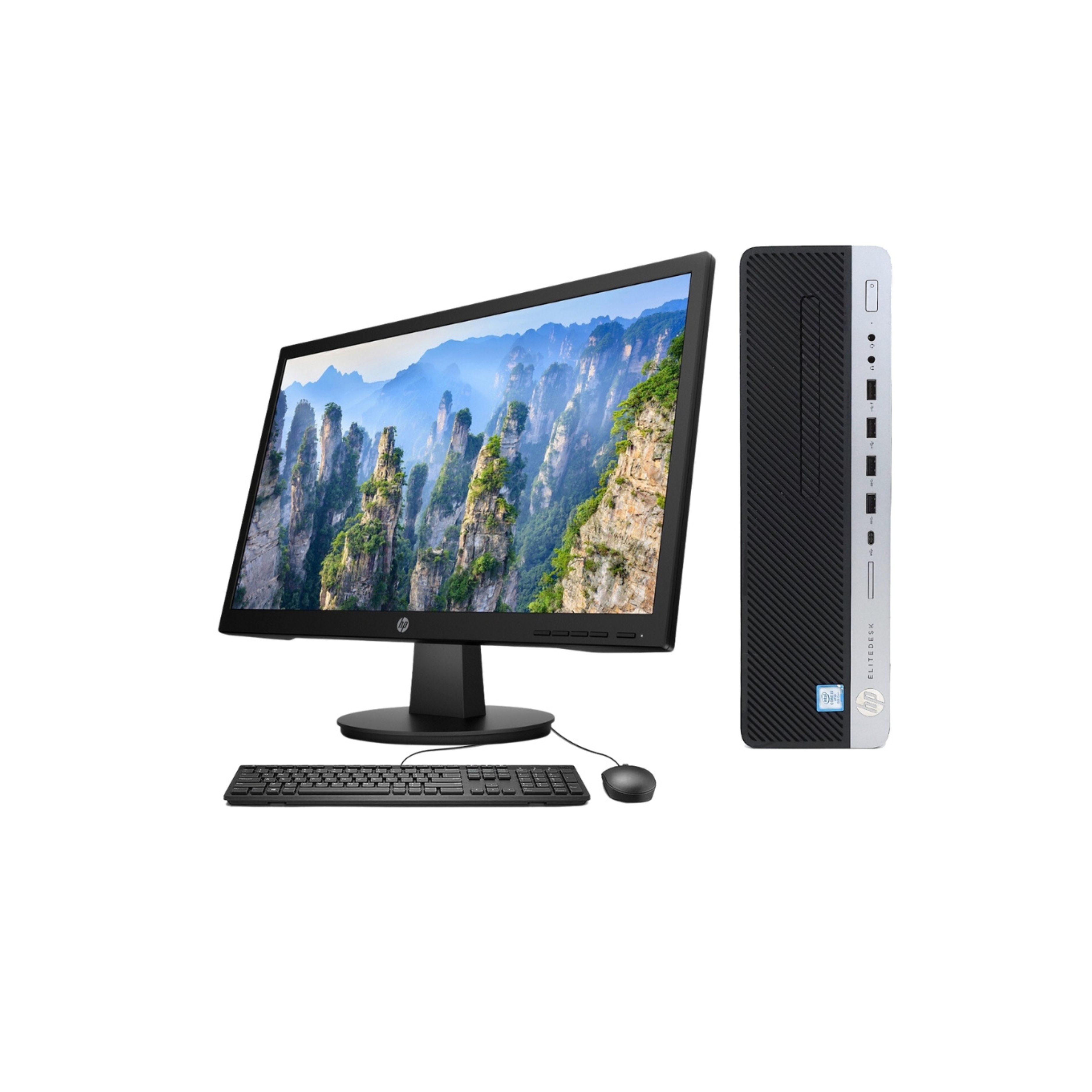 Equipo Completo Hp Elitedesk Mini I5 7ma gen 8 Gb/ 240 Ssd Monitor 22