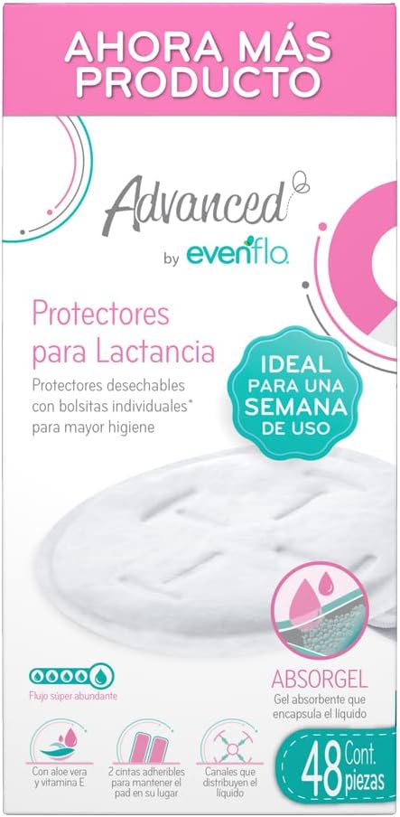Protectores para Lactancia Evenflo Advance- 48 Piezas.