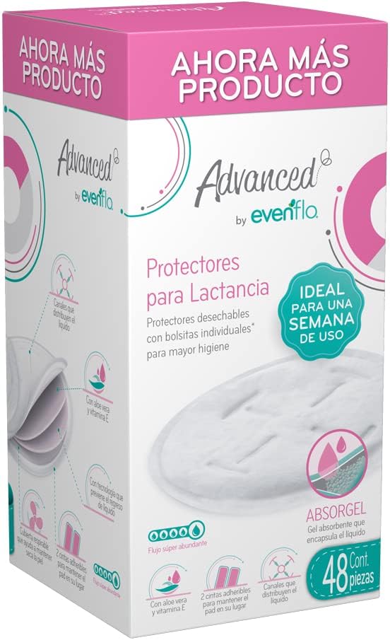 Protectores para Lactancia Evenflo Advance- 48 Piezas.