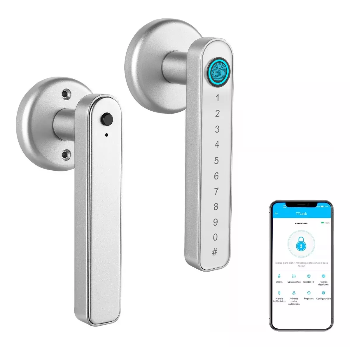 Cerradura Inteligente Chapa Electrónica App Huella Tt Lock.