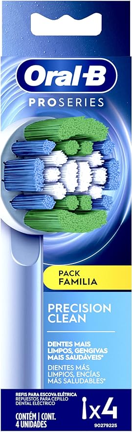 Oral B, Cabezales de Repuesto Pro Salud para Cepillo de Dientes Eléctrico, 1 Paquete con 4 Unidades.