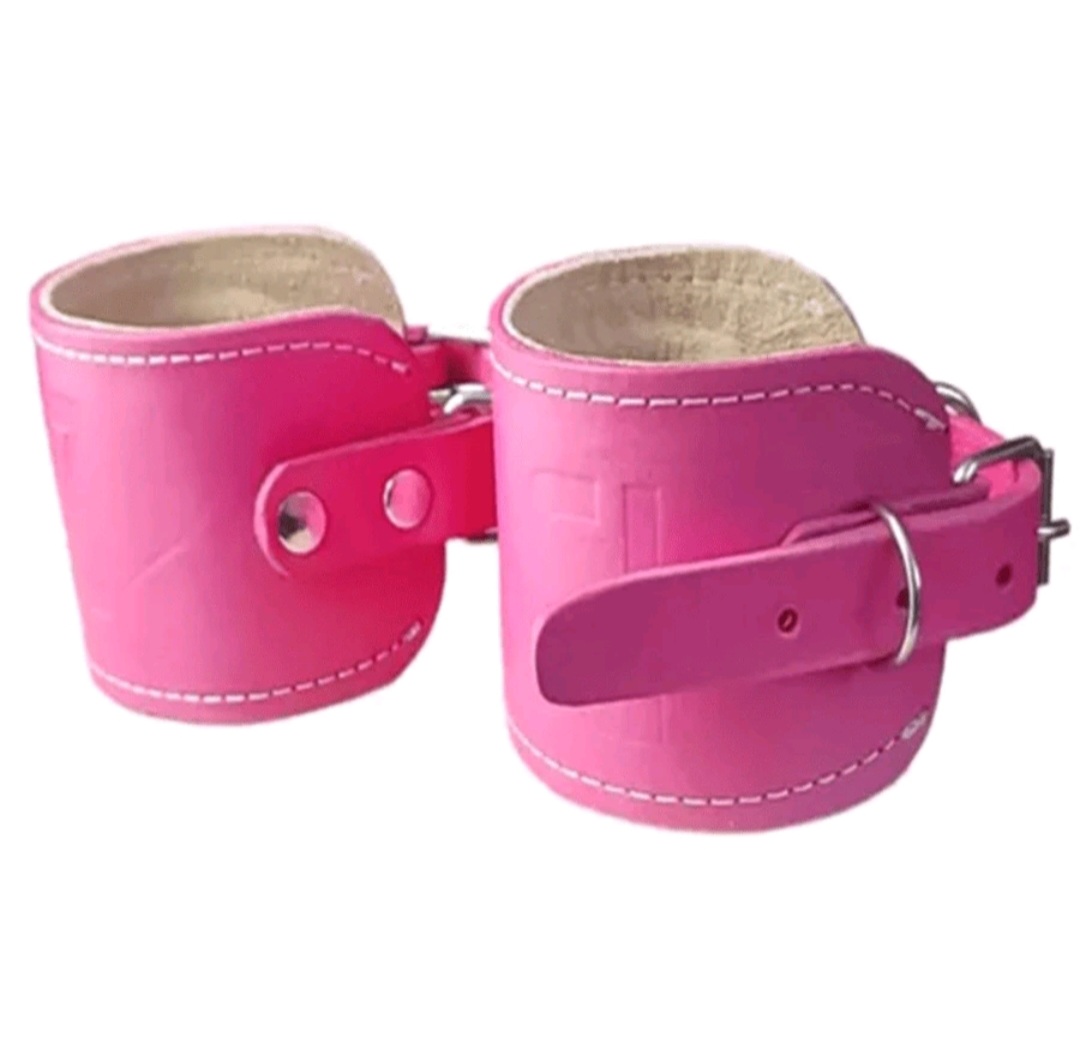 Grilletes Para Tobillo Gym Correas Para Tobillo De Piel Unisex Acojinados.