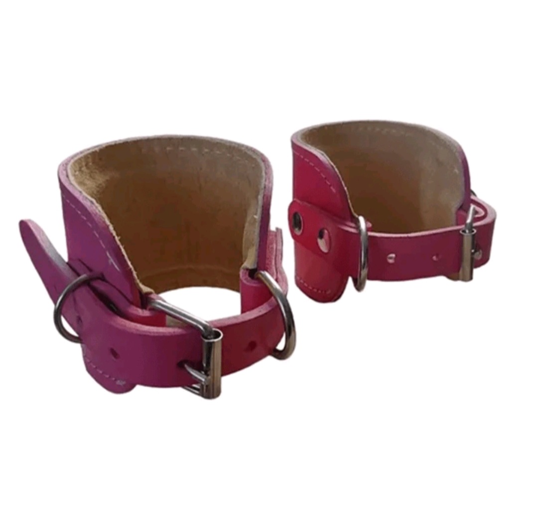 Grilletes Para Tobillo Gym Correas Para Tobillo De Piel Unisex Acojinados.