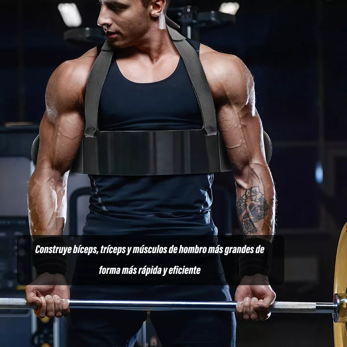 Aislador De Brazo Bíceps Gym Barra Mancuernas.
