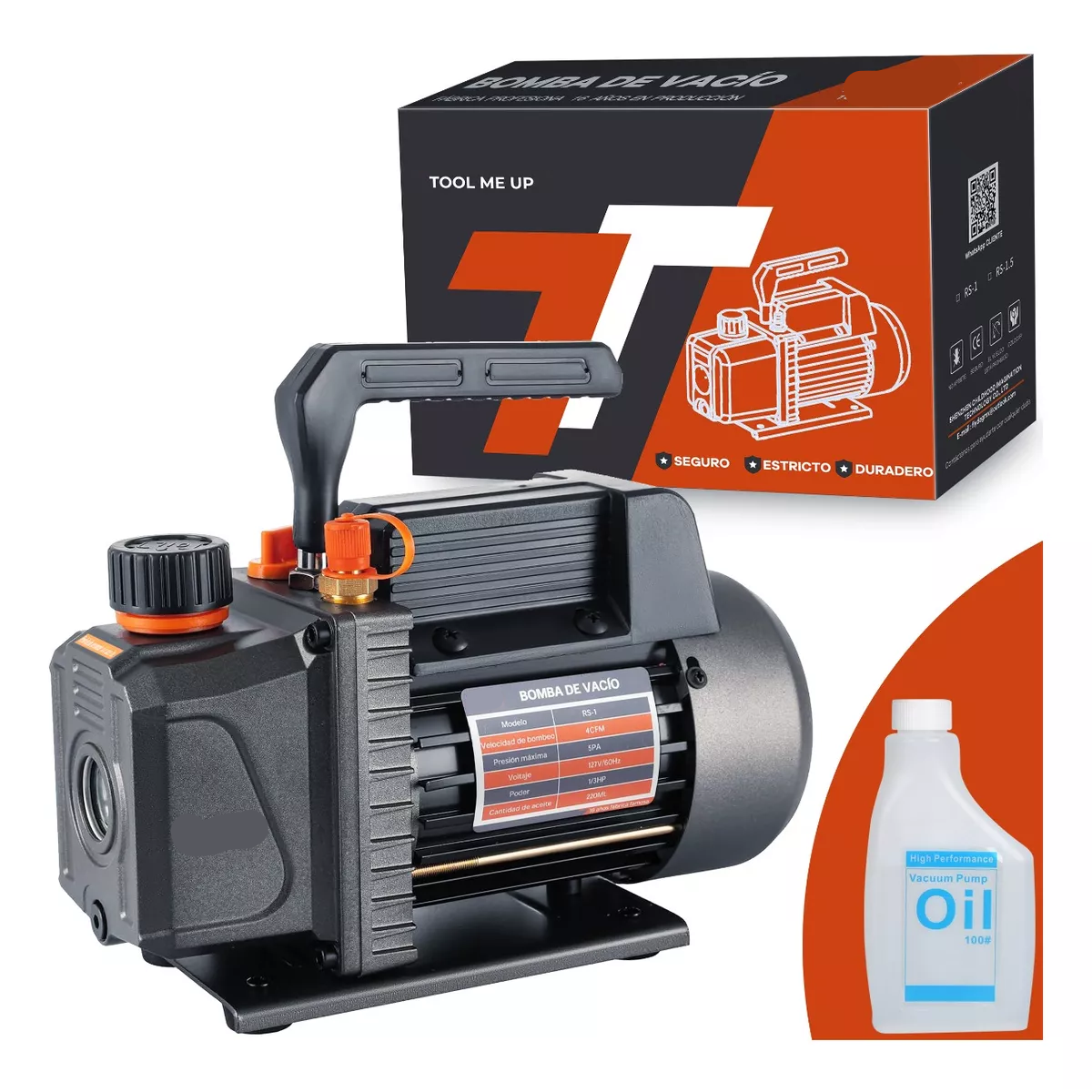 Bomba De Vacío 1/3 Hp 4cfm Minisplits Clima.