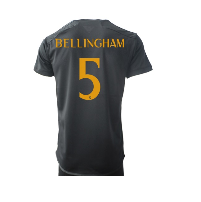 Increible! Jersey Real Madrid 2023/2024 Negro 3ero Jude Bellingham 5 Talla L
