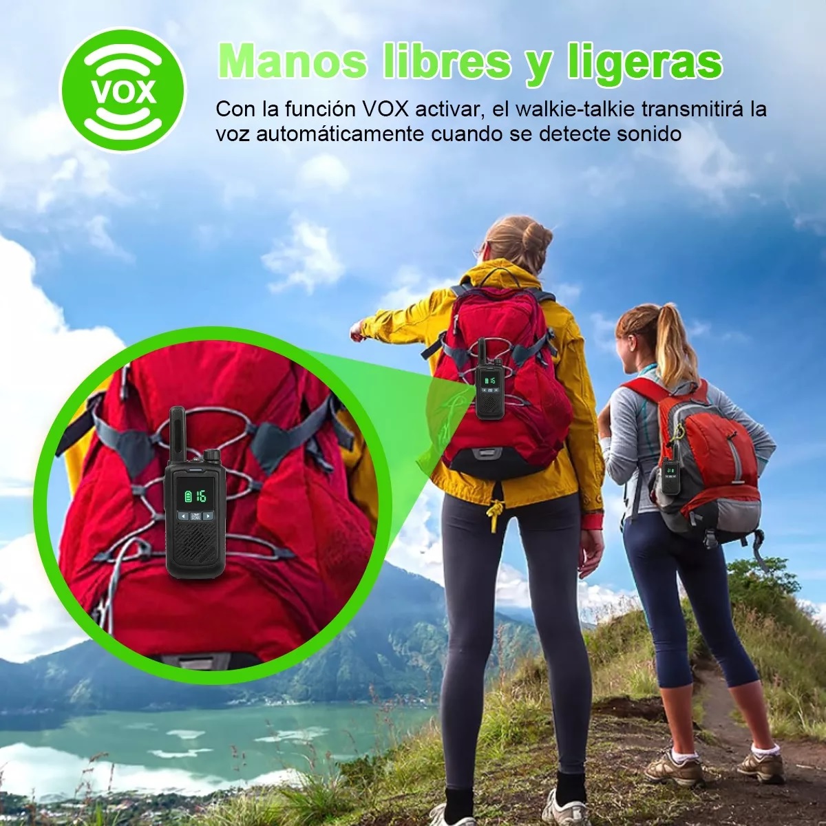 Walkie Talkie Radios Comunicación Recargable 5km 2pcs.