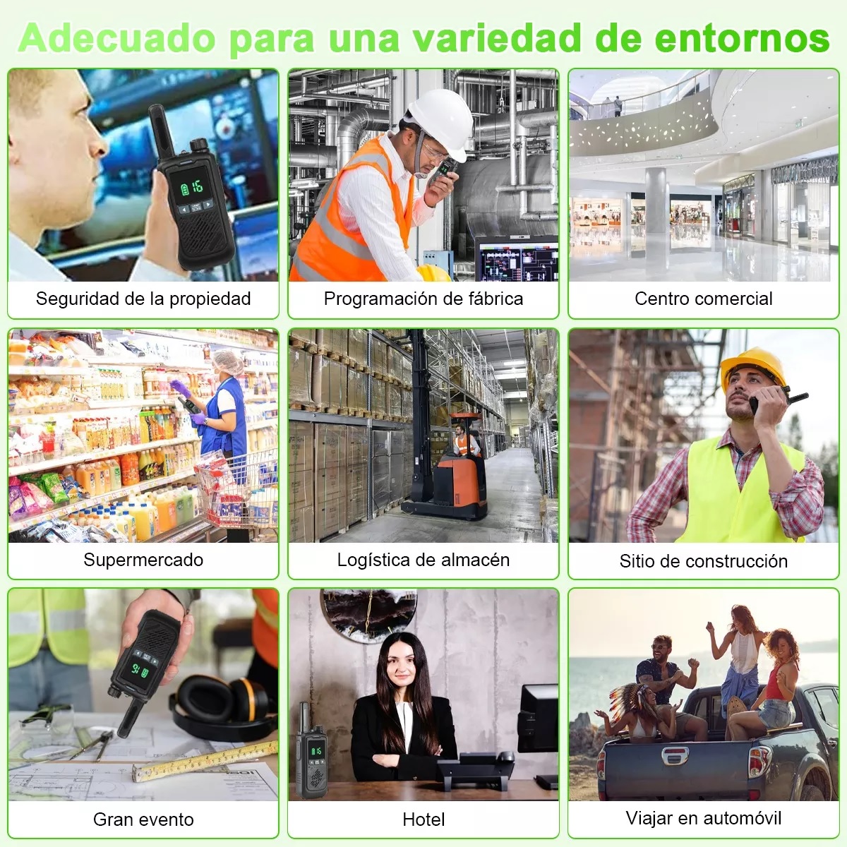 Walkie Talkie Radios Comunicación Recargable 5km 2pcs.