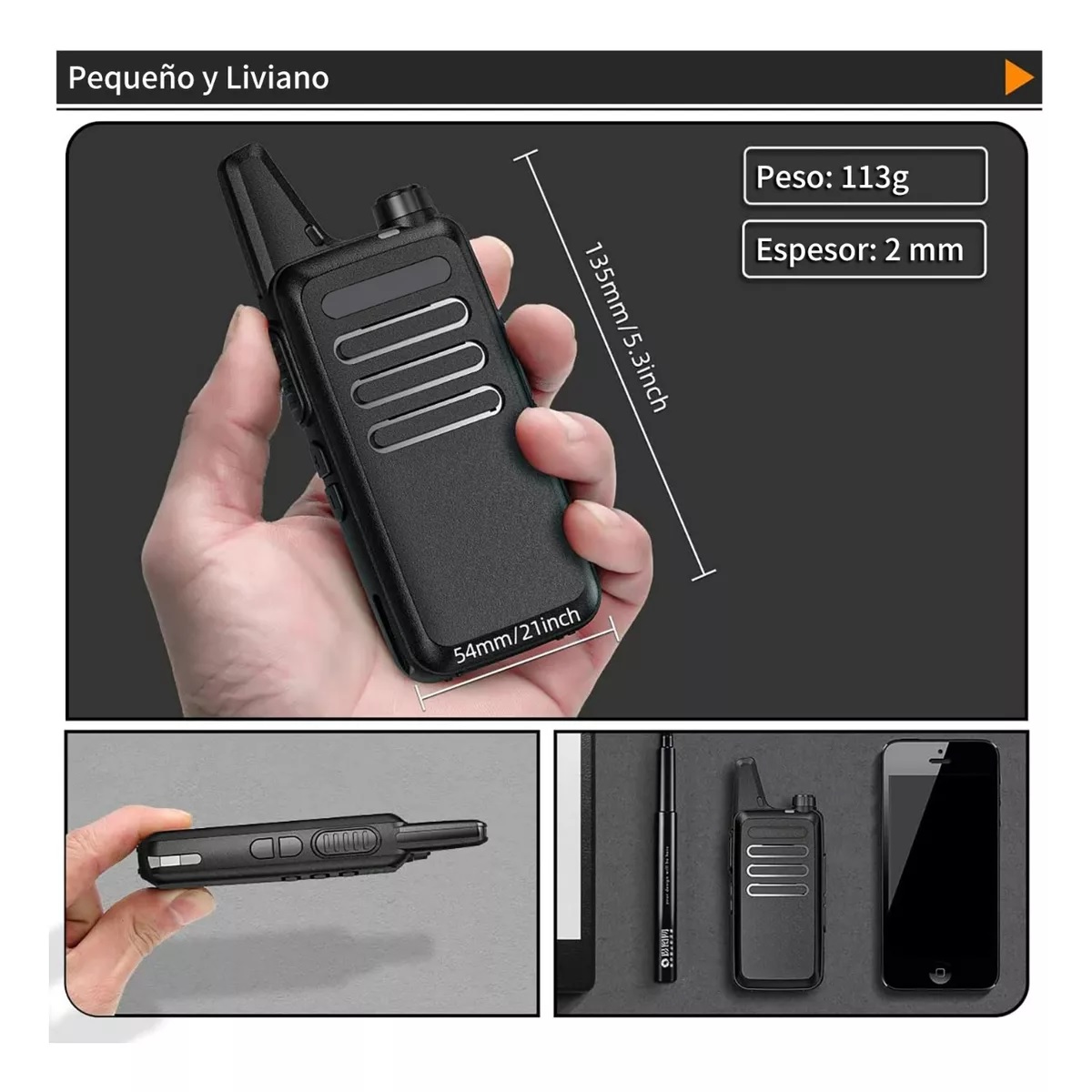 Radios Walkie Talkies Bf Vt-c2 Usb Recargable 2 Pzas.