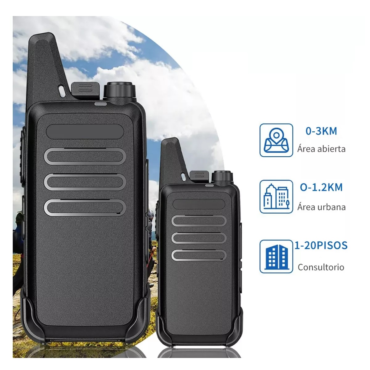 Radios Walkie Talkies Bf Vt-c2 Usb Recargable 2 Pzas.