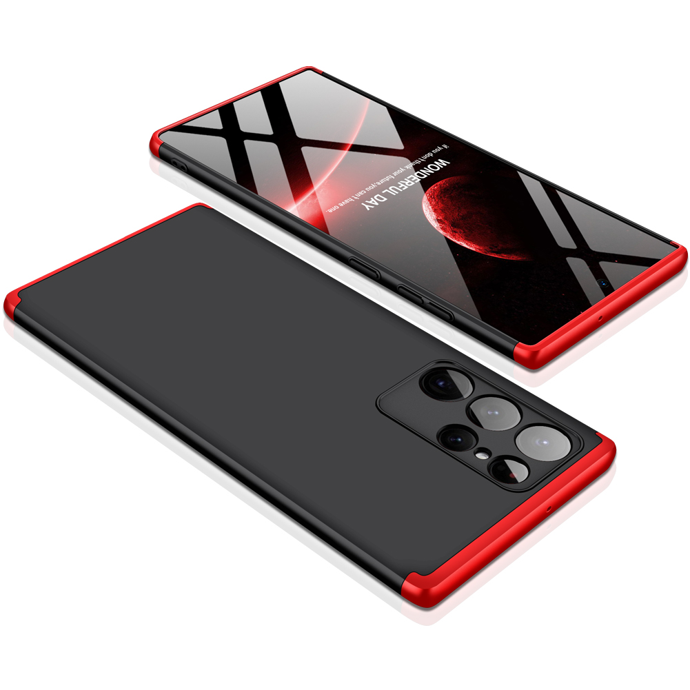 Funda para Samsung Galaxy S21 ULTRA Negro con Rojo.
