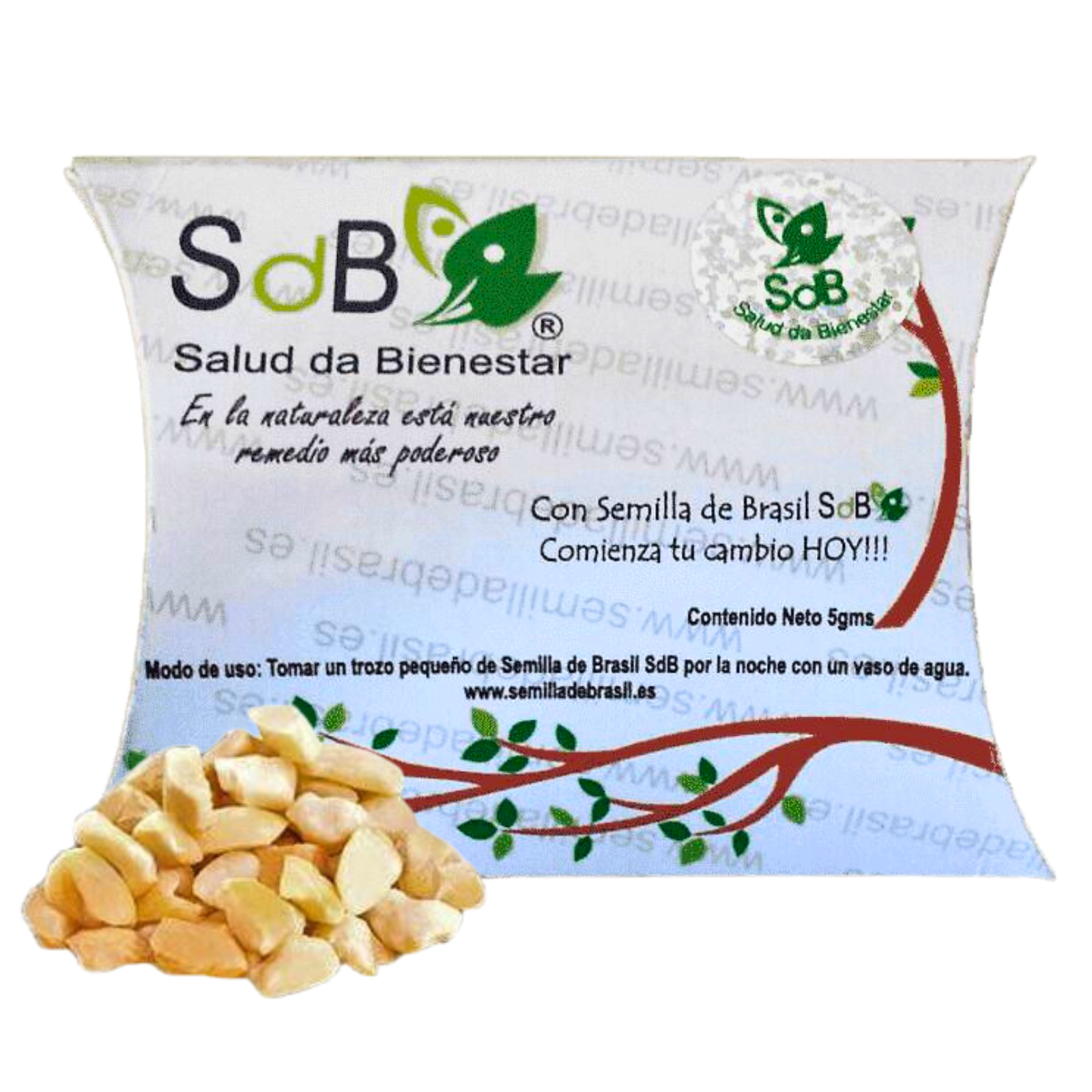 Semilla de Brasil SdB® 100% Natural 10 Tratamientos Completos de Original SdB para 60 Días CU.