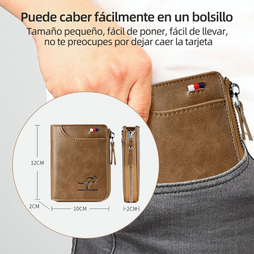 Cartera Minimalista Hombre Con Protección RFID - Regalo Para San Valentín, Cumpleaños, Incluye Caja