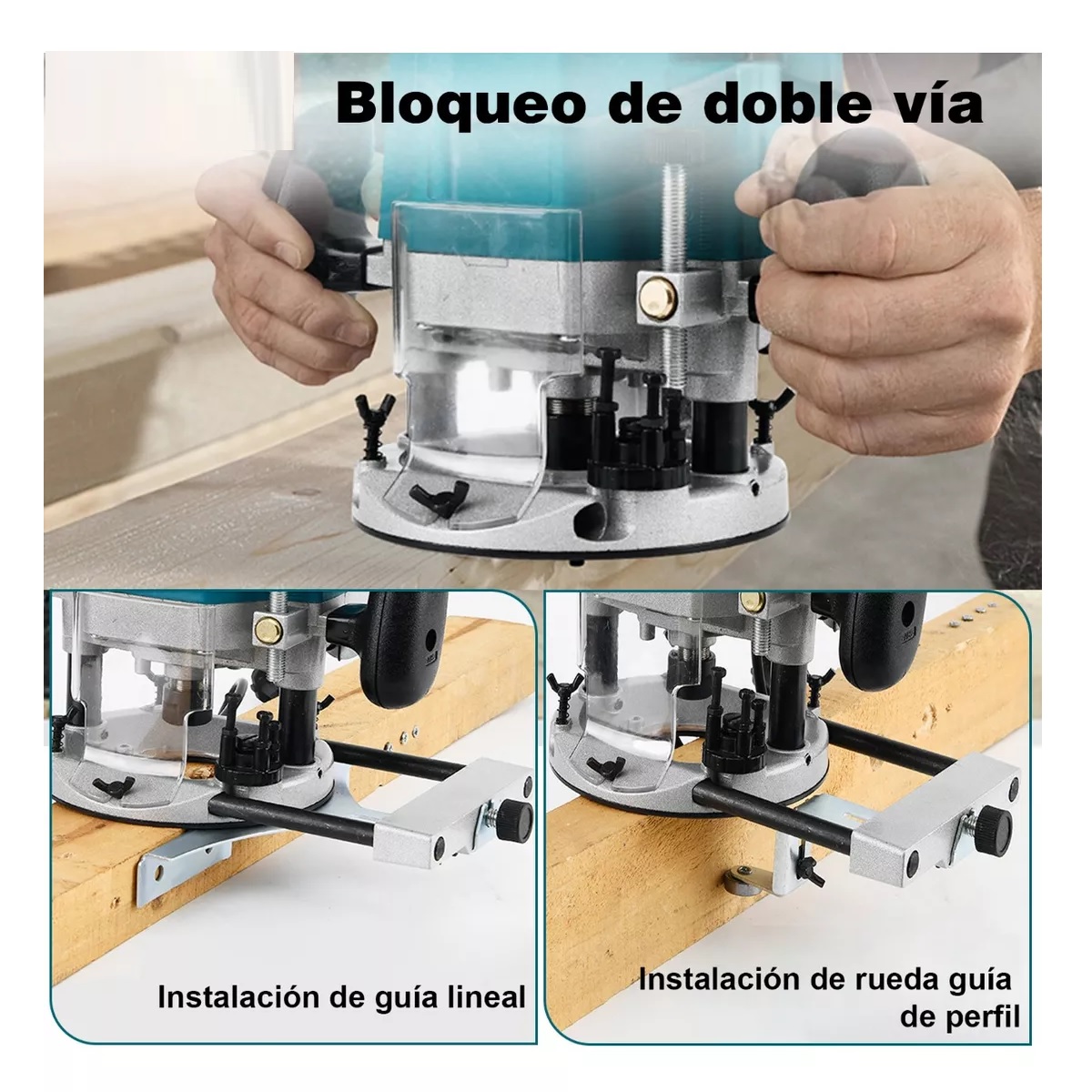 Router Ajuste De 6 Velocidades 110v Con Accesorio 2000w.