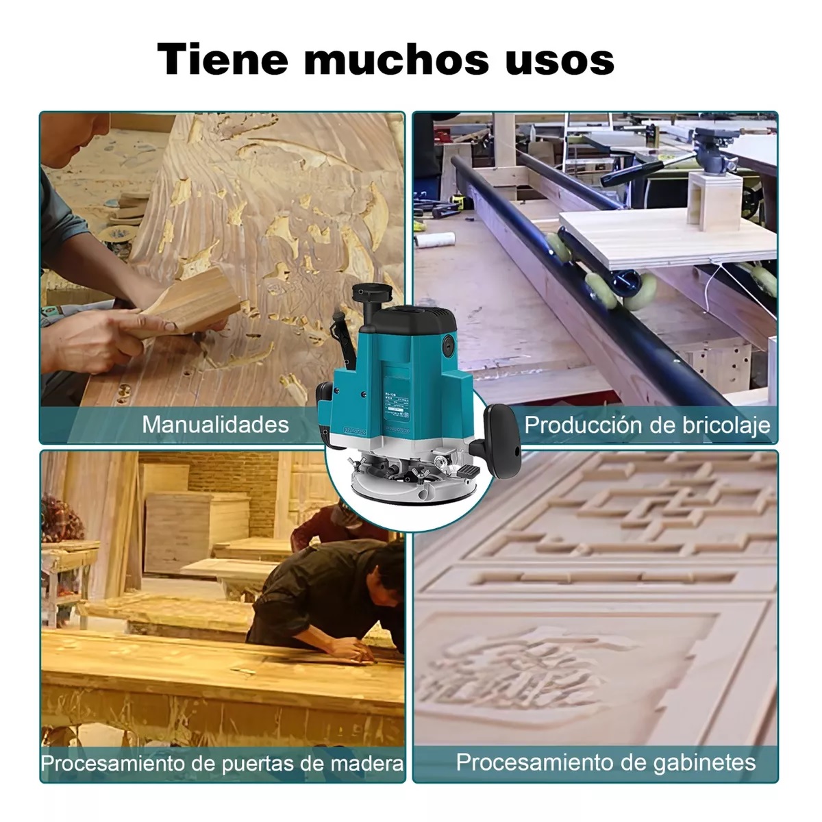 Router Ajuste De 6 Velocidades 110v Con Accesorio 2000w.