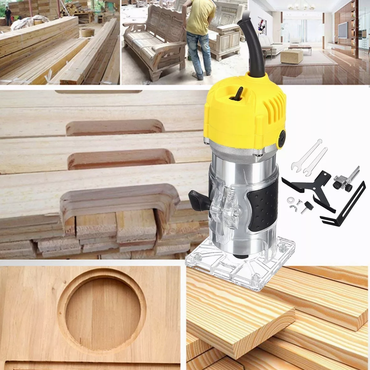 Router Madera Recortadora Rebajadora 800w /15 Brocas Carburo.