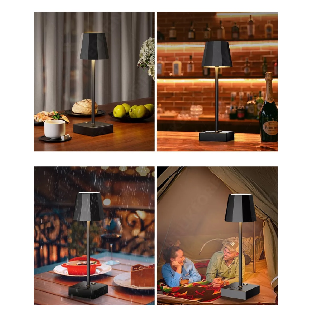 Luz Led Ajustable, Lámpara De Escritorio Con 2 Usb.