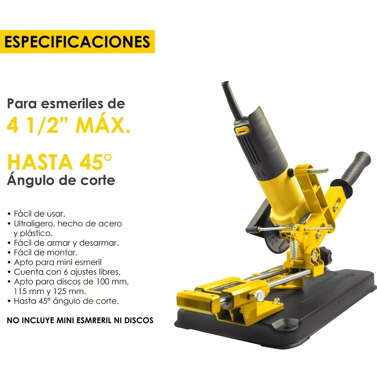 Soporte Esmeril Angular Amoladora Corte Diametro 100 A 125.