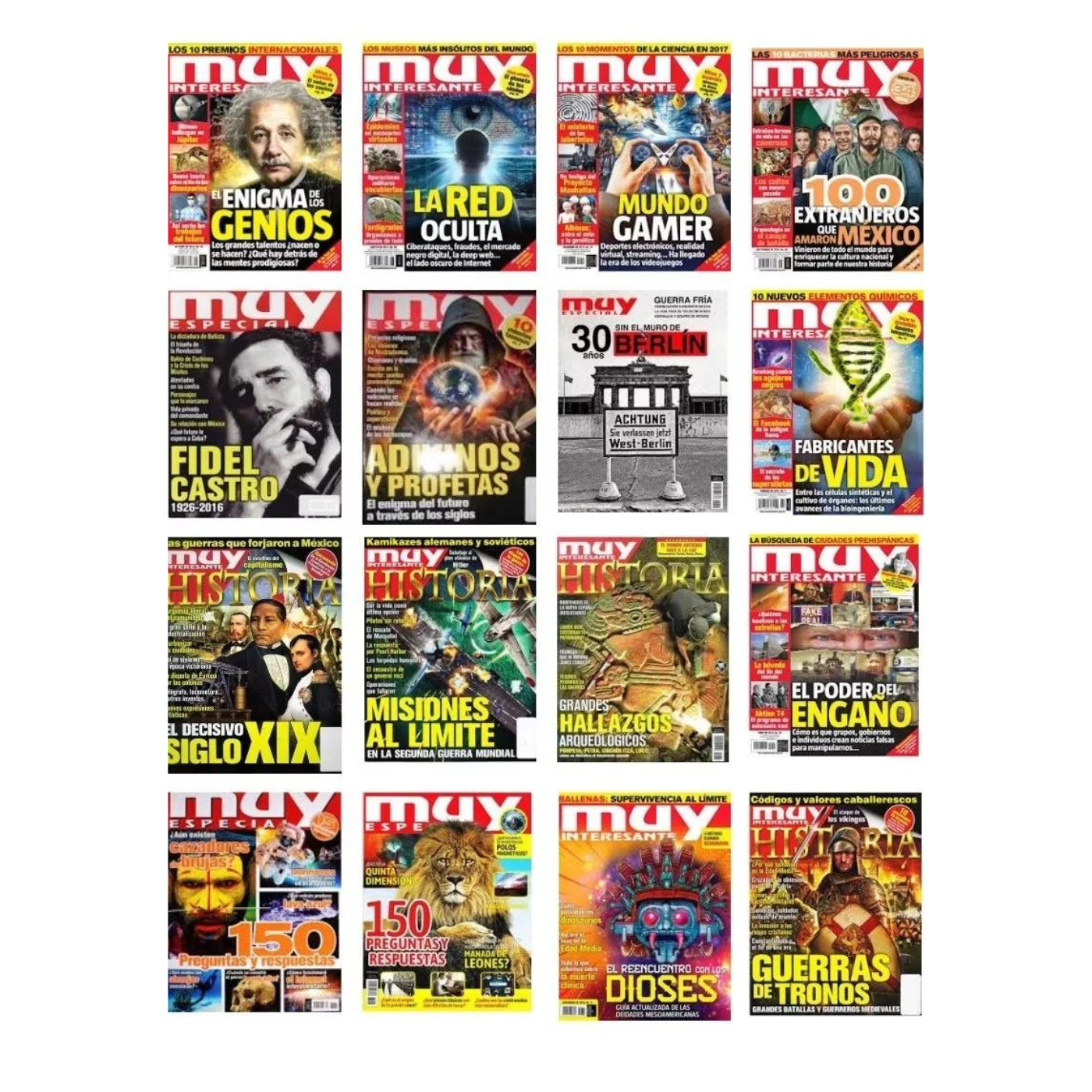 Paquete 5 Revistas Muy Interesante / Cultura General Semanal Especial.