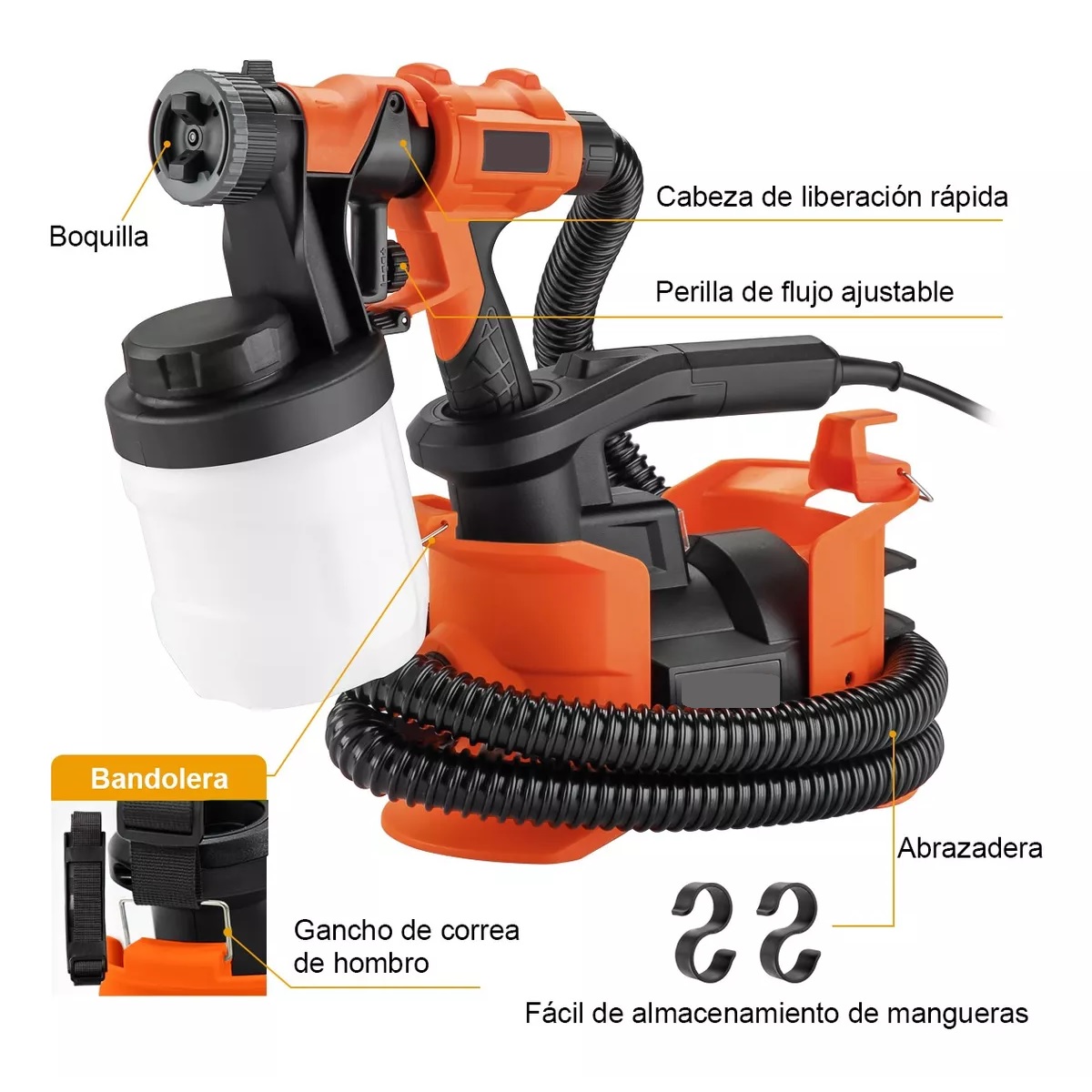 Pistola Eléctrica Para Pintar Hvlp De 1000w.