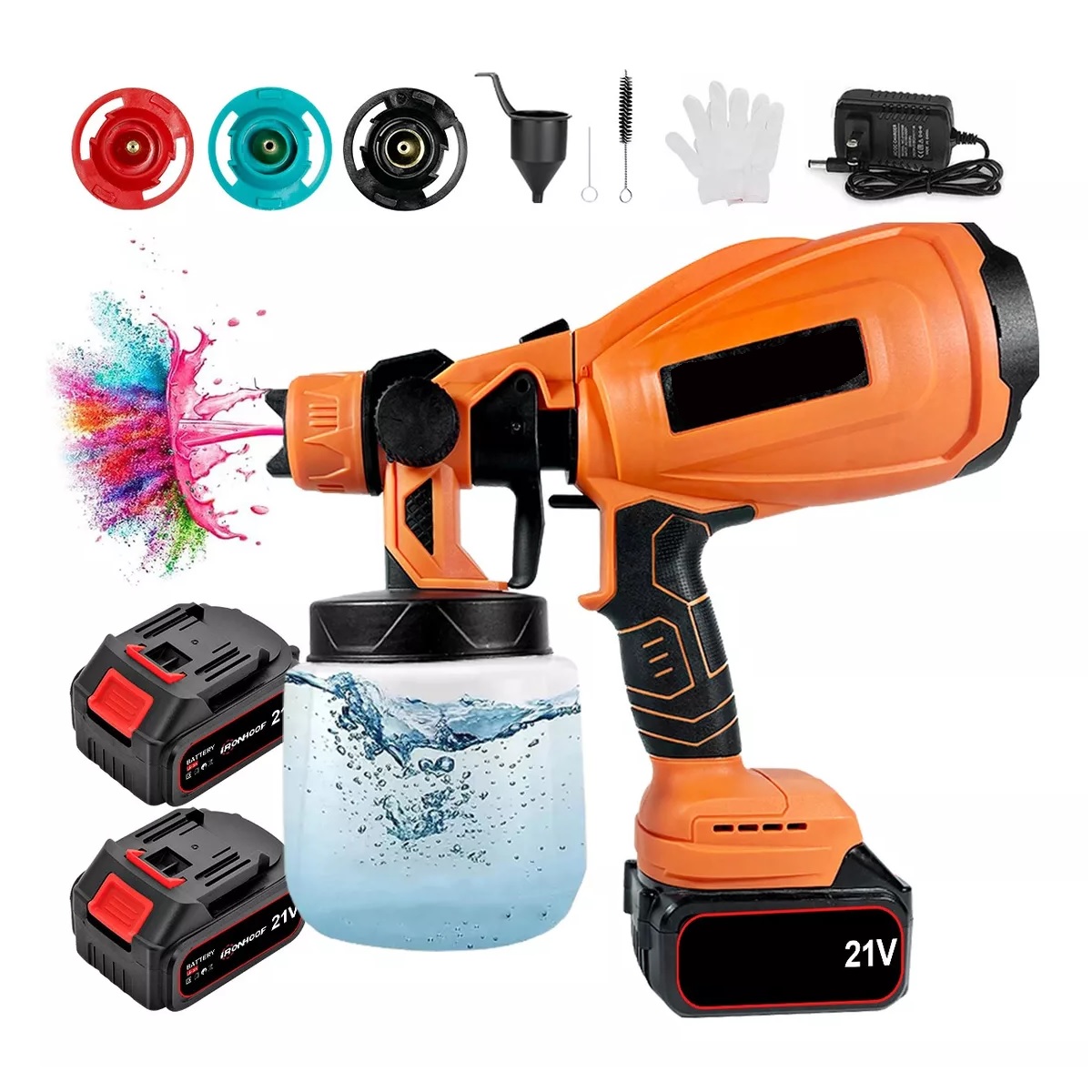 Pistola Para Pintar Inalámbrica Pulverizador Pintura Casas.