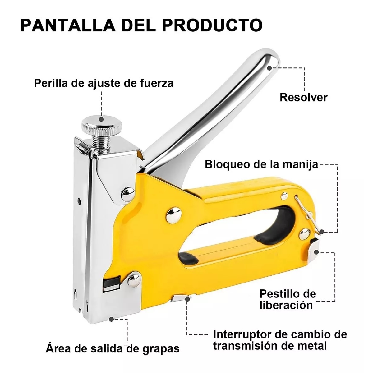 Engrapadoras Tipo Pistola + 3000 Grapas Para Tapiceria Kits.