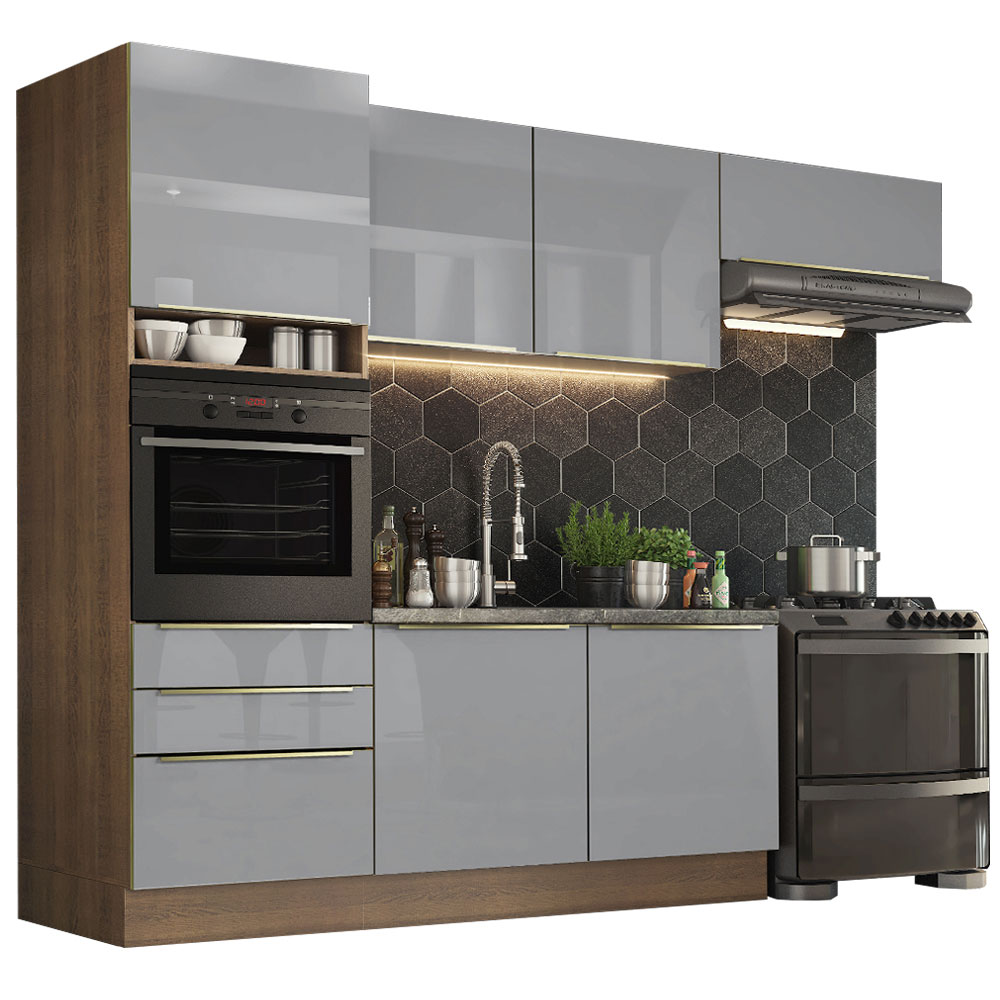 Cocina Integral Completa Modular Madesa Lux 260cm MG 03.