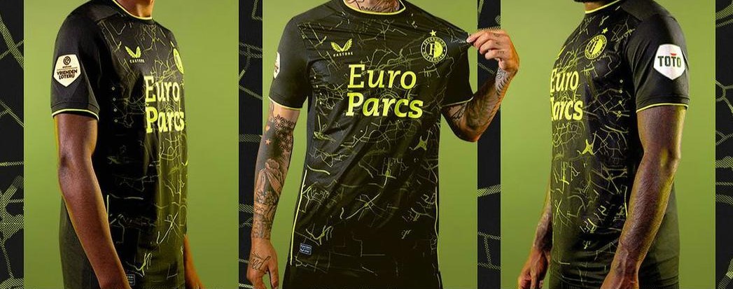 Nuevo! Jersey Feyenoord Rotterdam 2023/2024 Negro Black Talla S.