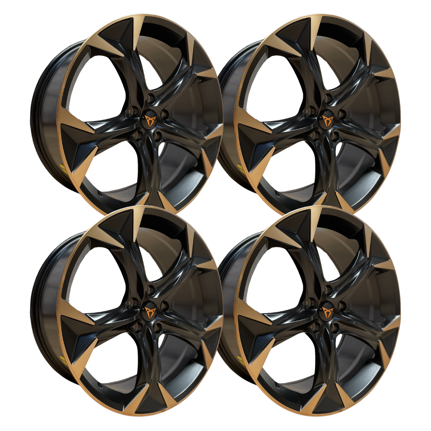 Rines SATIN BLACCK SPOKE BRONZE COATING 19 5x112  Volkswagen Jetta, GOLF