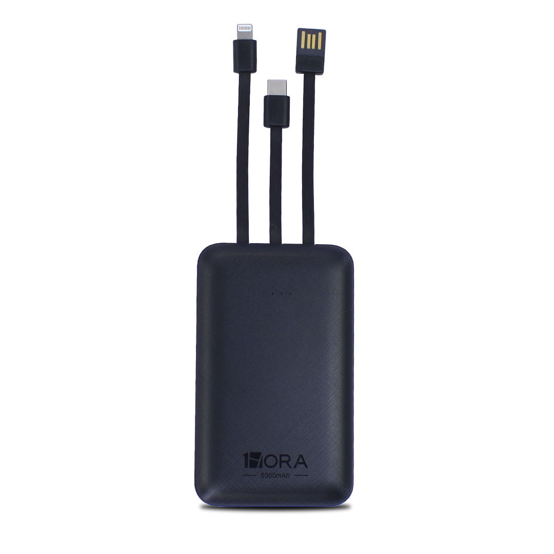 Bateria De Emergencia Power Bank 5000 Mah 10w Gar261 Color Negro.