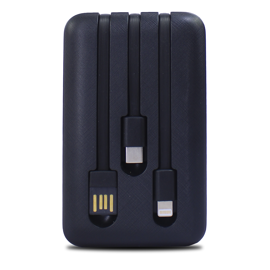 Bateria De Emergencia Power Bank 5000 Mah 10w Gar261 Color Negro.