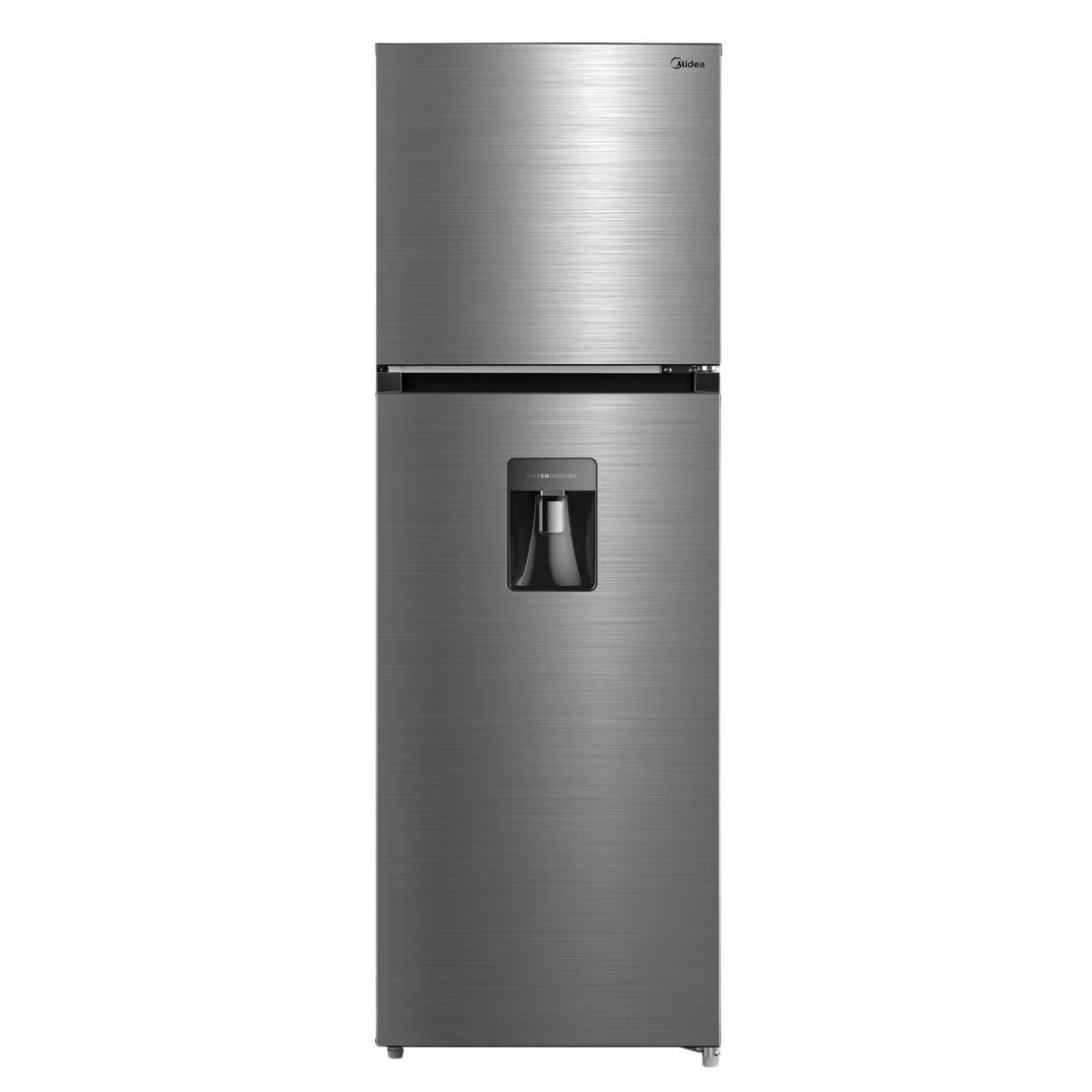 Refrigerador 10 pies top mount acabado blue steel marca midea.