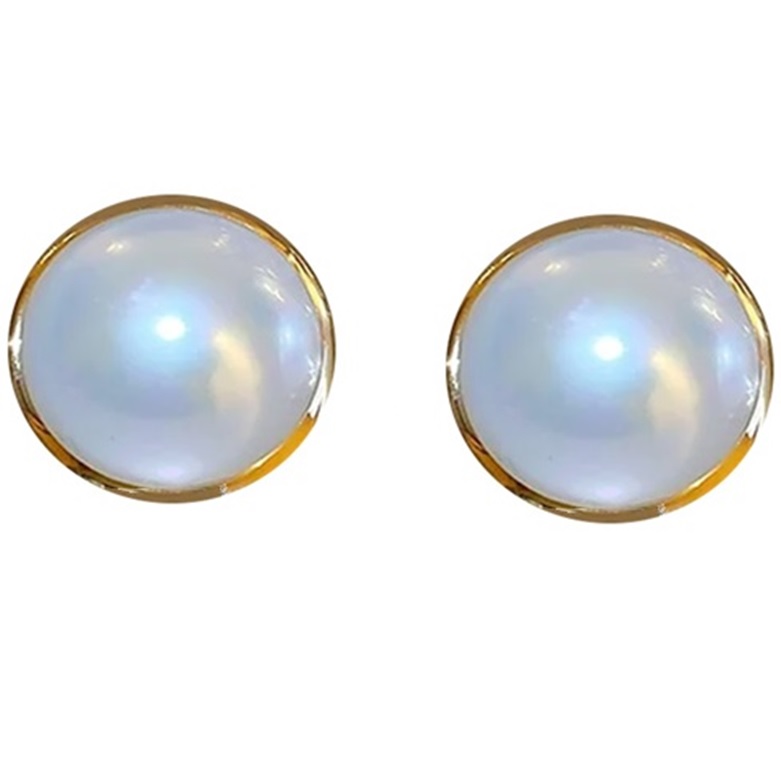 Pulsera Y Aretes Perla Cultivada Chapa Oro y Tornasol A016.