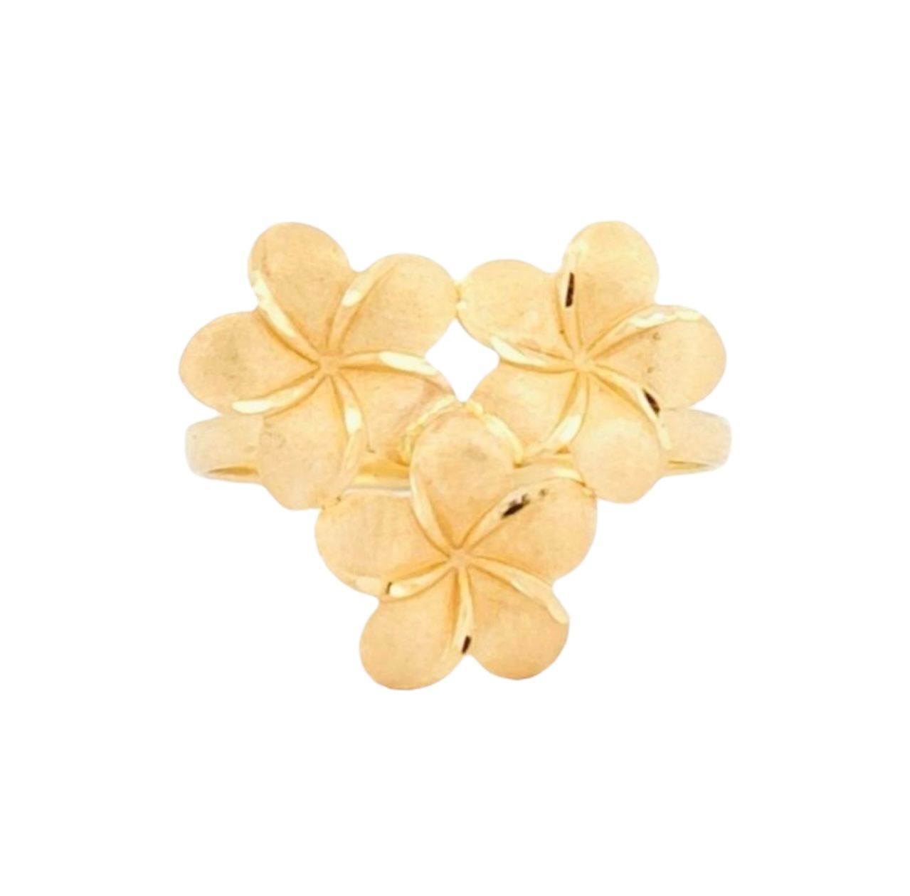 Anillo Flores Oro Italiano Oro 14 K + Obsequio.