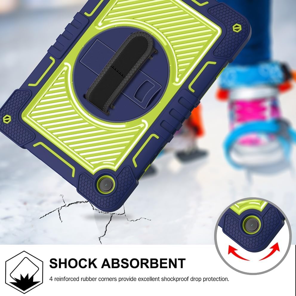 Funda Uso Rudo Para Tablet Samsung Galaxy Tab A9+ Plus Sm-X210 Sm-X216 11 2023 (Azul/Verde).