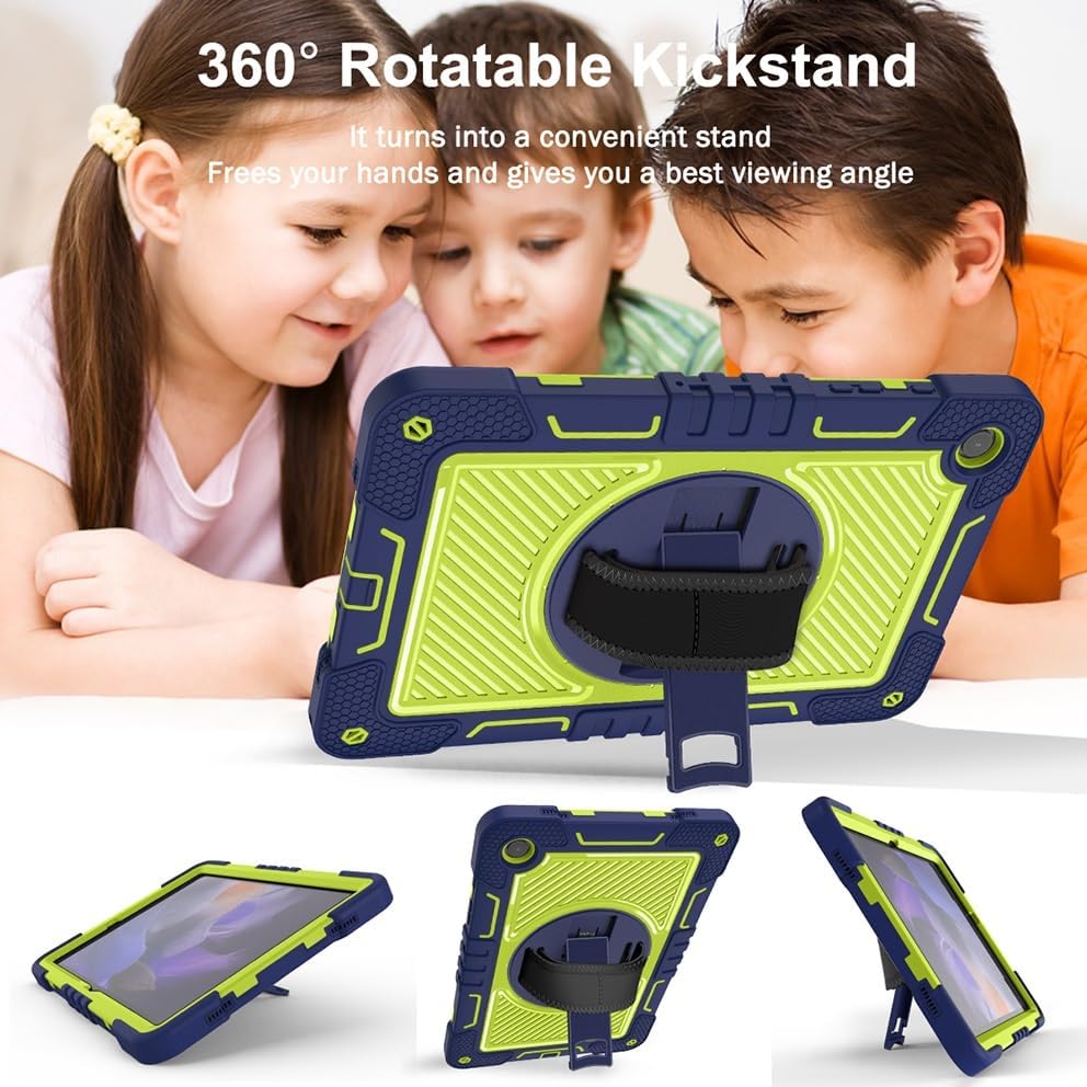 Funda Uso Rudo Para Tablet Samsung Galaxy Tab A9+ Plus Sm-X210 Sm-X216 11 2023 (Azul/Verde).