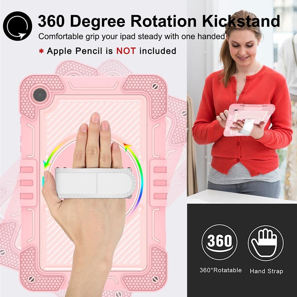 Funda Uso Rudo Para Tablet Samsung Galaxy Tab A9+ Plus Sm-X210 Sm-X216 11 2023 (Rosa).