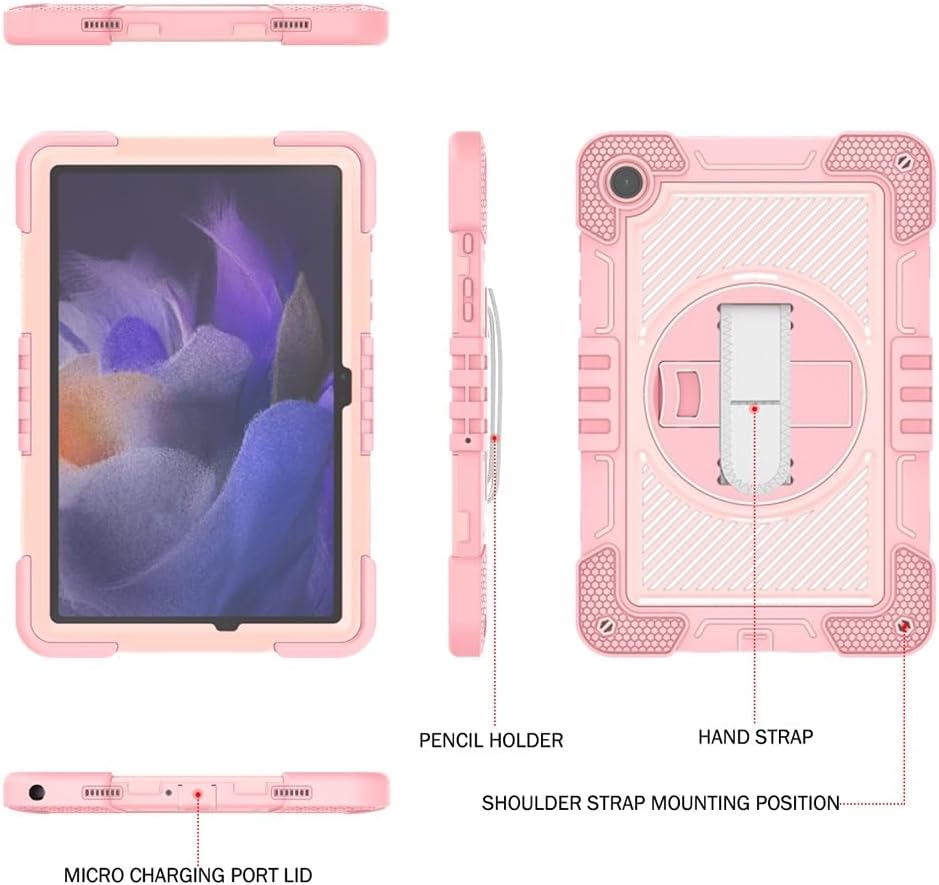 Funda Uso Rudo Para Tablet Samsung Galaxy Tab A9+ Plus Sm-X210 Sm-X216 11 2023 (Rosa).