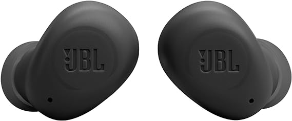 JBL Vibe Buds Audífonos Inalámbricos Bluetooth, Drivers 8mm, Reproducción 32 Horas, Resistentes al Agua y al Polvo IP54 - Negro.