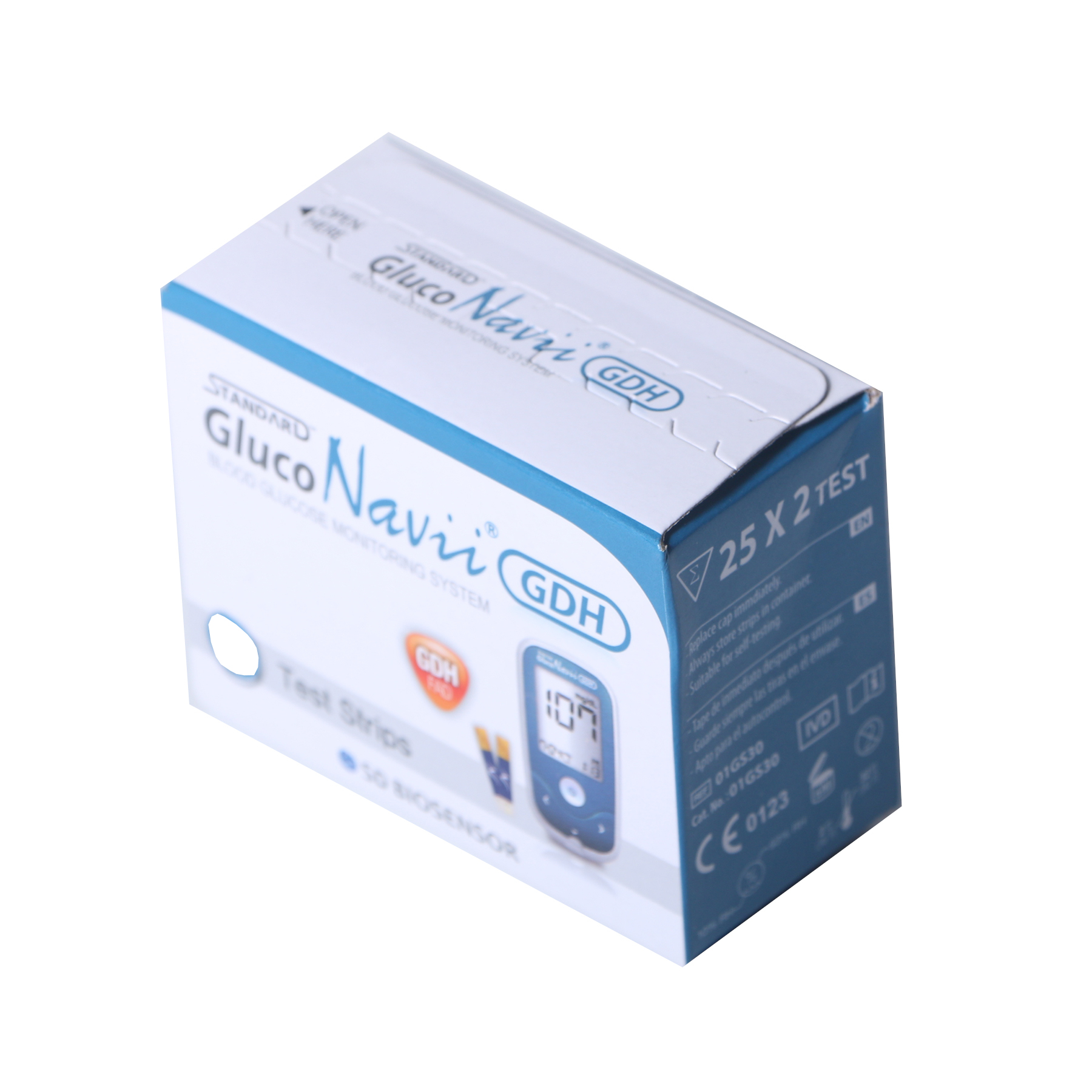 Caja con 50 Tiras reactivas para Gluco Navii GDH - Standard.