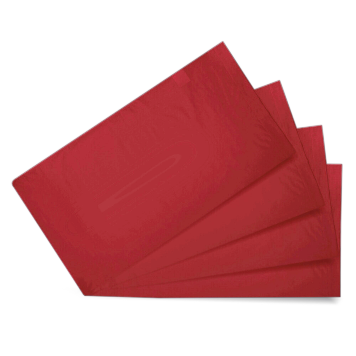 4 Fundas de almohada percal 200 - Estándar - Rojo