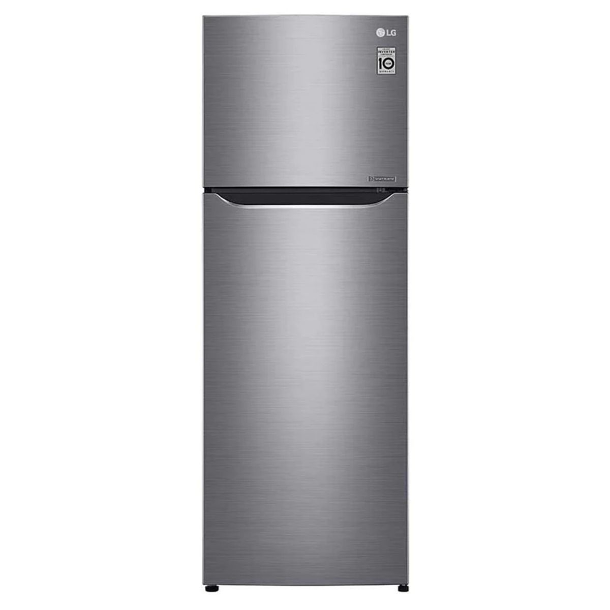 Refrigerador 11 pies top freezer smart inverter color silver marca lg.