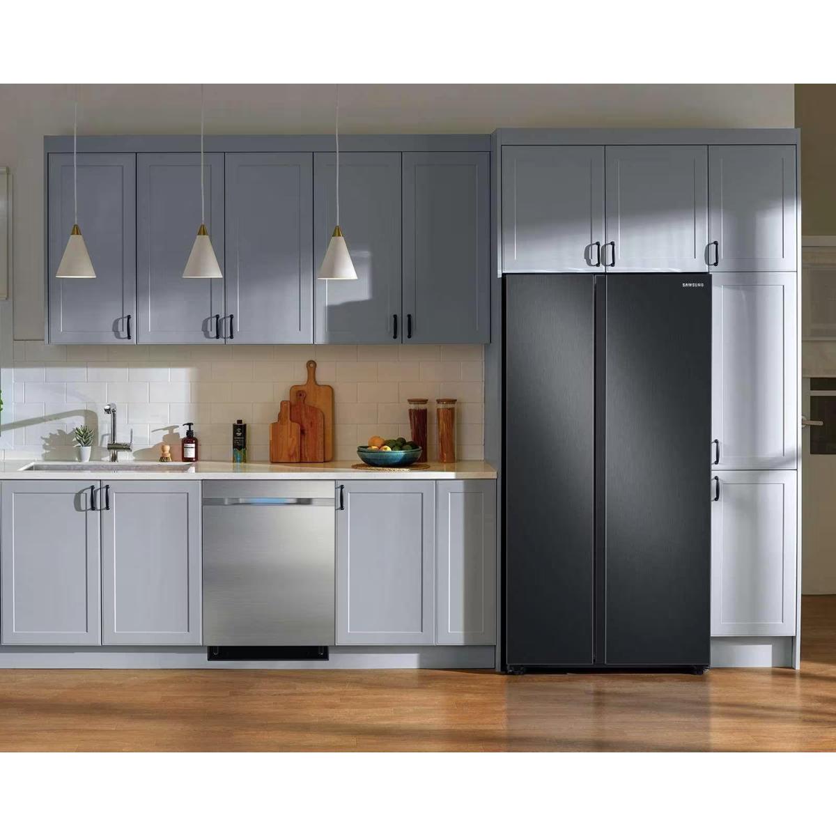 Refrigerador 28 pies color negro duplex marca samsung.