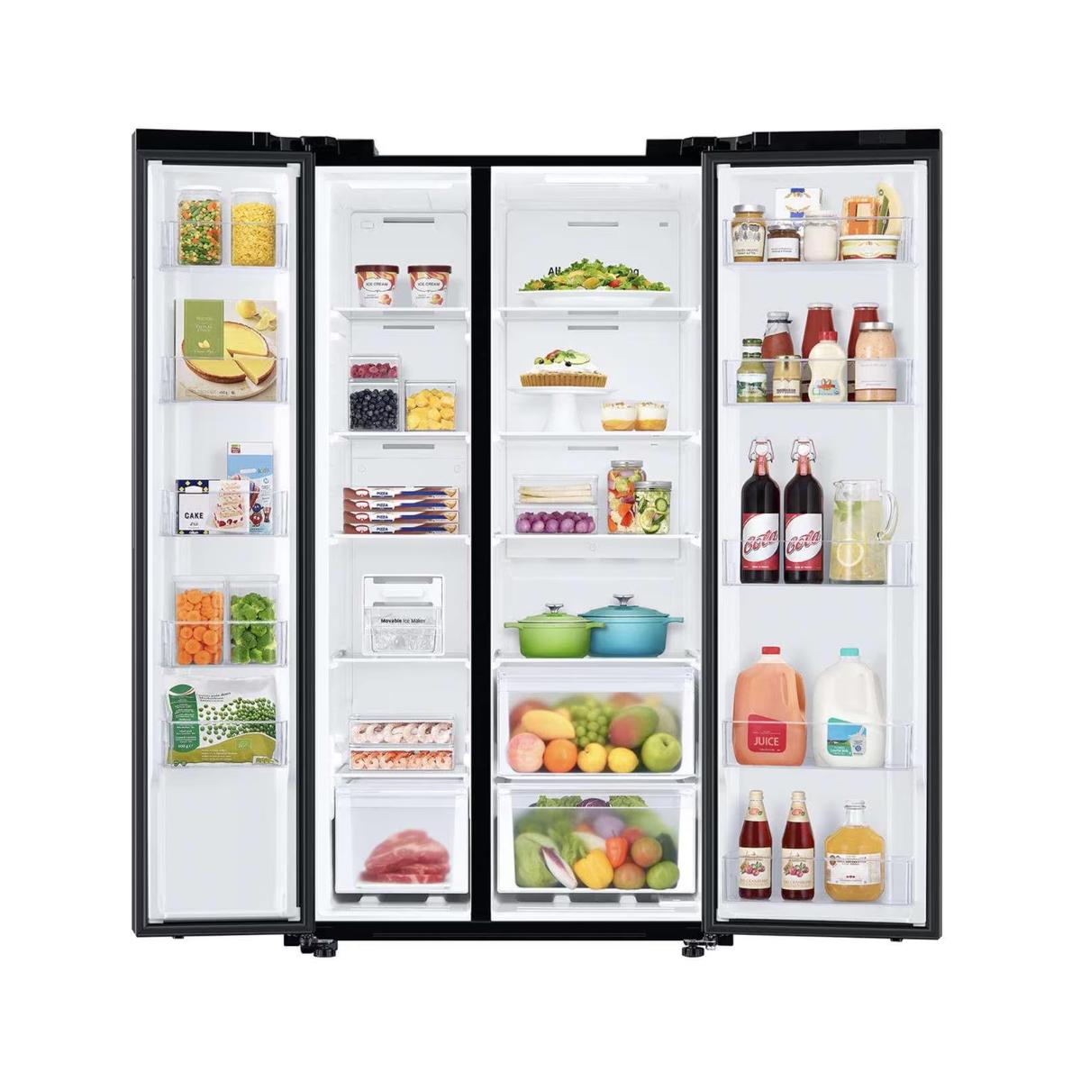 Refrigerador 28 pies color negro duplex marca samsung.