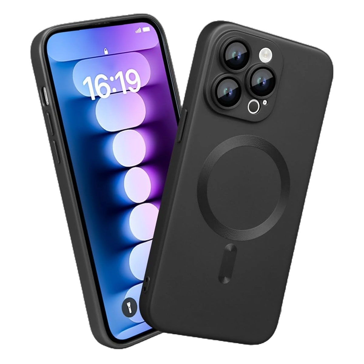 Funda Para iPhone 15 Pro Compatible Con Magsafe TPU Suave A Prueba De Golpes Protector Cámara Negro.