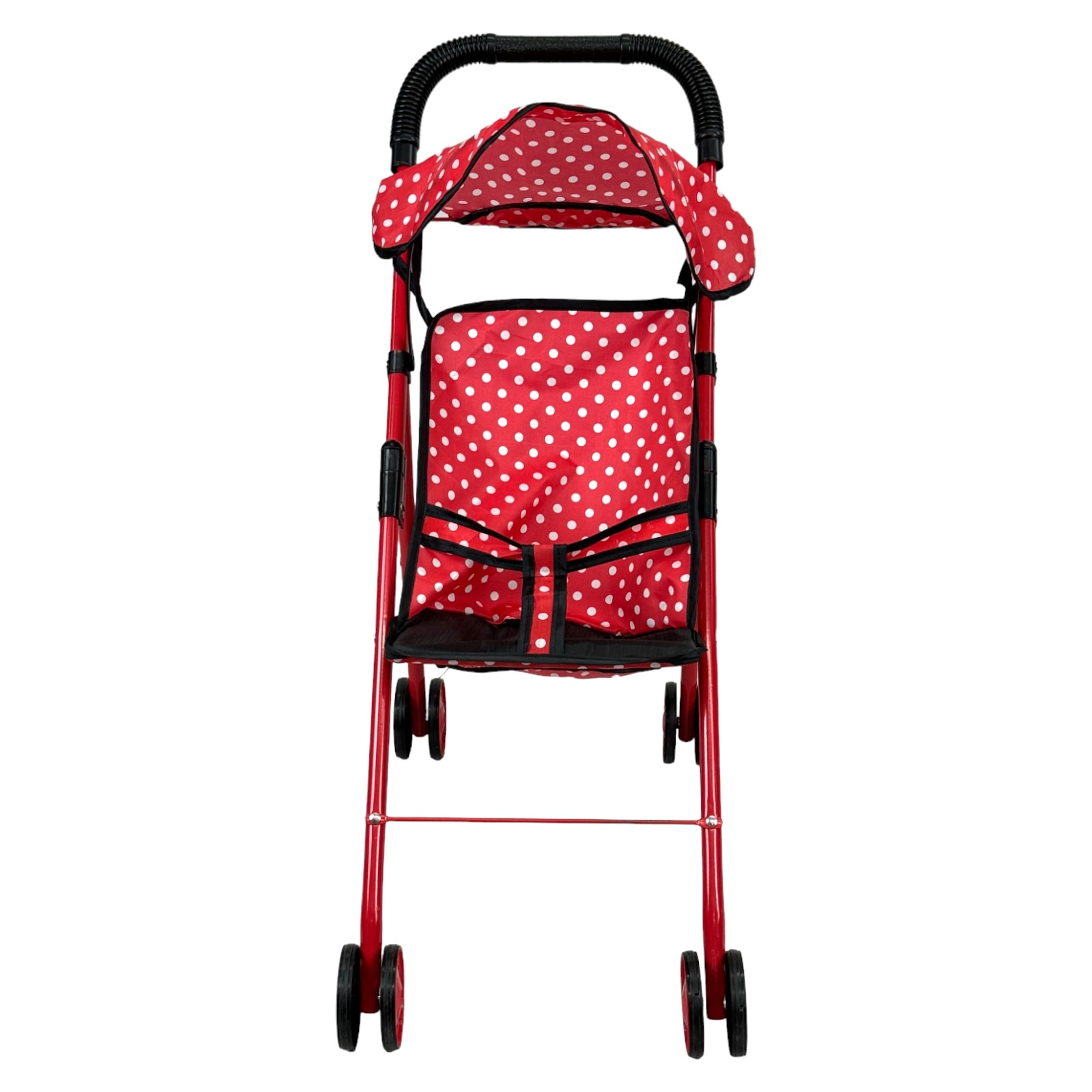 Carriola para Muñecas de Juguete para Niñas Sencilla con Toldo - Rojo.