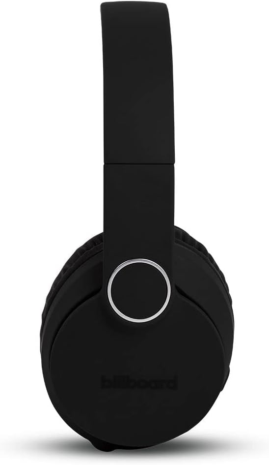 Billboard Audífonos Inalámbricos Soul Track On Ear | Cancelación De Ruido Ambiental | Batería De hasta 5 Horas Duración Función Auxiliar con Cable 3.5. mm | Micrófono para Recibir Llamadas (Negro).