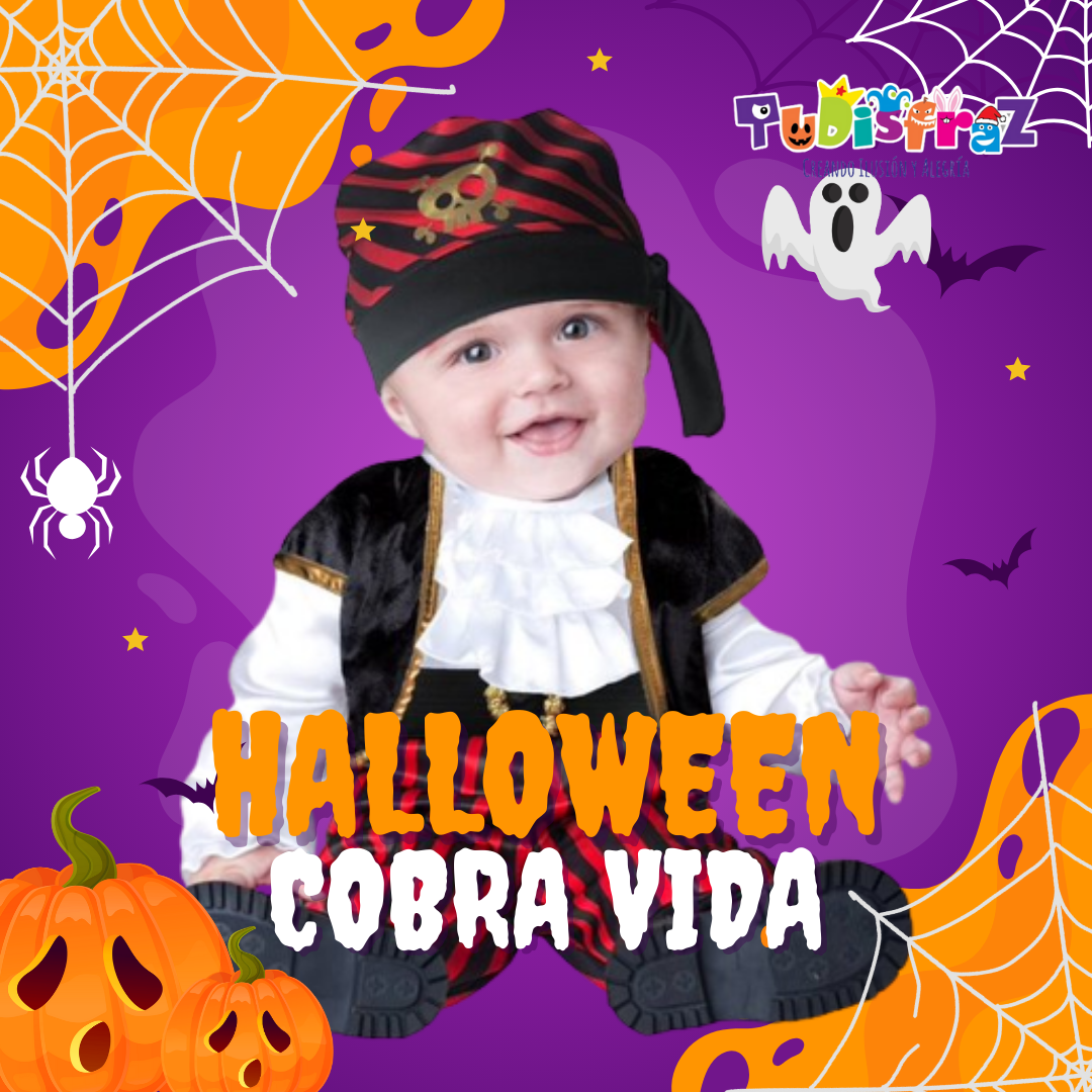 Disfraz de Pirata - Traje de Halloween - Disfraces de Piratas para Bebés y Niños - Vestuario Día de Muertos