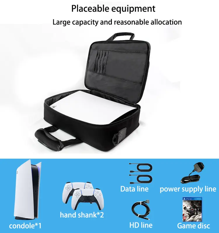Maleta de transporte para consola PS5.